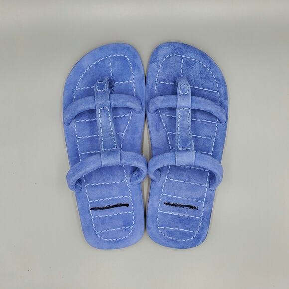 Free People Suede Hadden Sandal Size 6 and 6.5 in Lapis Blue - Picture 3 of 8